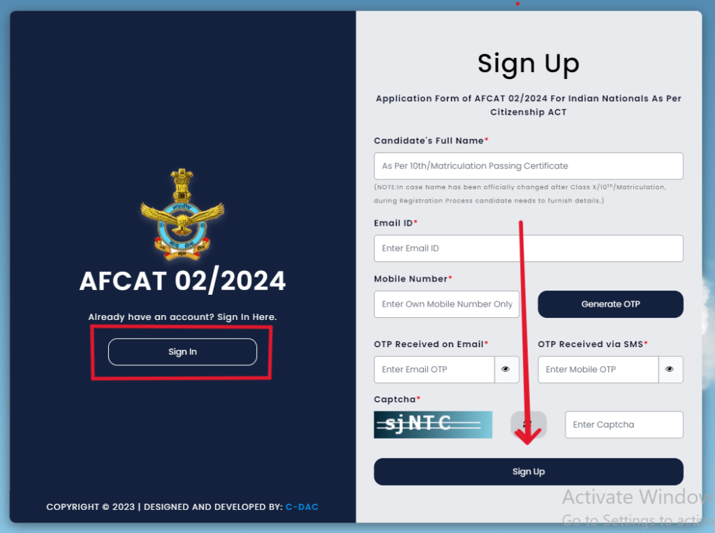 Airforce AFCAT 2024 Notification